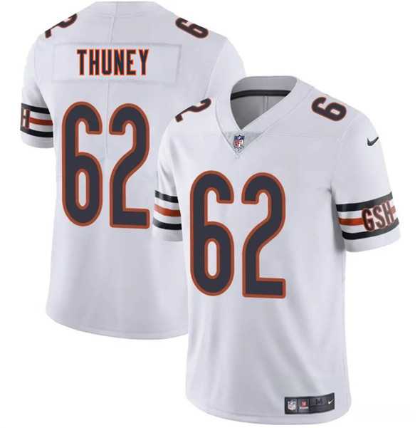 Men & Women & Youth Chicago Bears #62 Joe Thuney White 2025 Vapor Stitched Jersey
